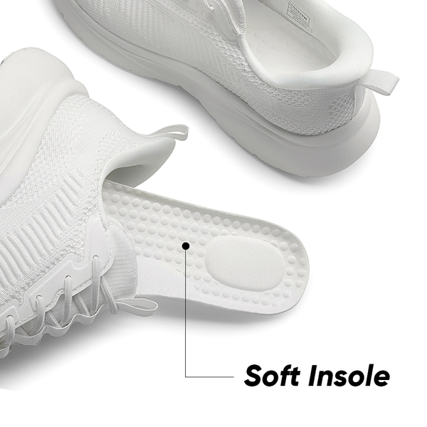 [ActiveFlow] Women's Comfortable Lifestyle Sneakers - WHITE - 4